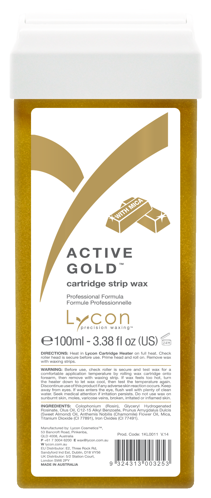 ACTIVE GOLD CARTRIDGE STRIP WAX 100 ml